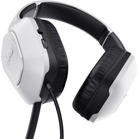 Trust GXT 415W Zirox Wired Headset - Premium White Gaming Headset for Ultimate Audio Experience